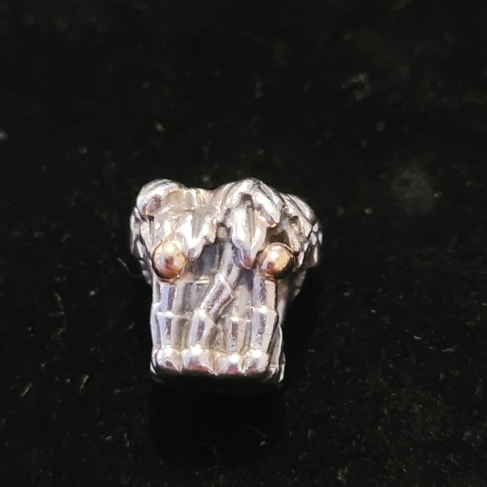 Pandora charm. Palm tree w/14k gold